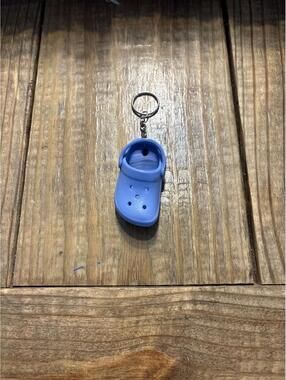 New Miniature Blue Clog Croc Shoe Keychain 3 inch shoe